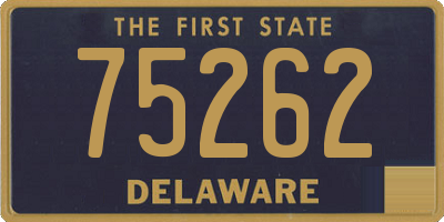 DE license plate 75262