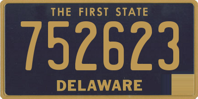 DE license plate 752623