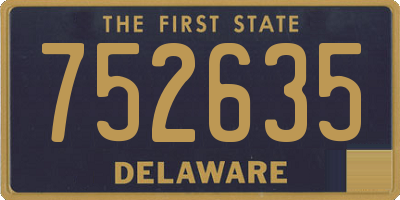 DE license plate 752635