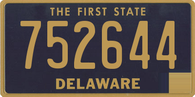 DE license plate 752644