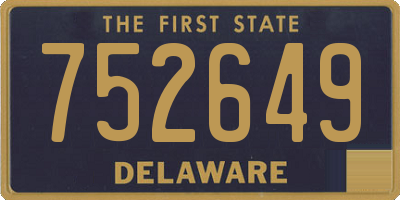 DE license plate 752649