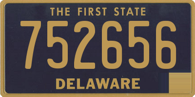 DE license plate 752656