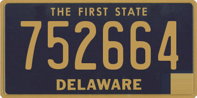 DE license plate 752664