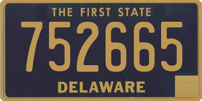 DE license plate 752665