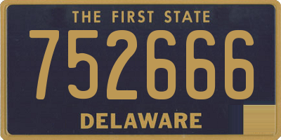 DE license plate 752666