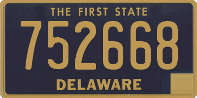 DE license plate 752668