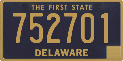 DE license plate 752701