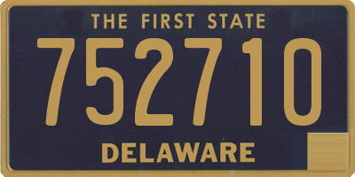 DE license plate 752710