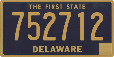 DE license plate 752712