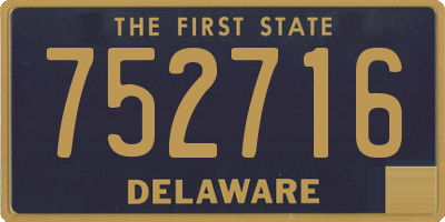 DE license plate 752716