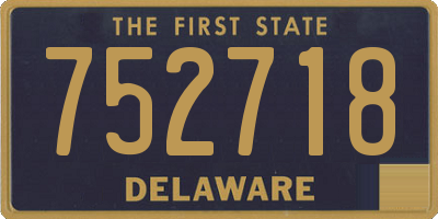 DE license plate 752718