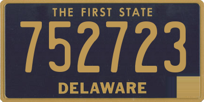 DE license plate 752723