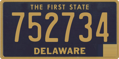 DE license plate 752734