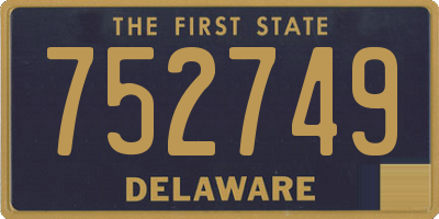 DE license plate 752749
