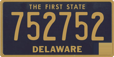 DE license plate 752752