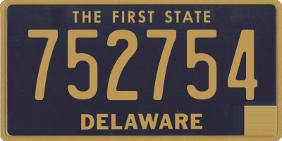 DE license plate 752754
