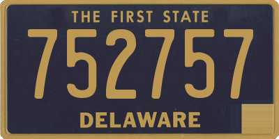 DE license plate 752757