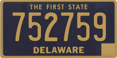 DE license plate 752759