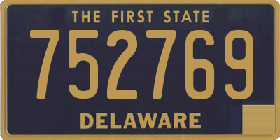 DE license plate 752769