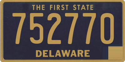 DE license plate 752770