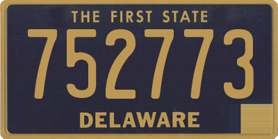 DE license plate 752773