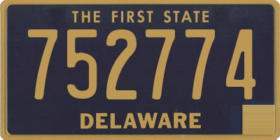 DE license plate 752774