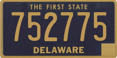 DE license plate 752775