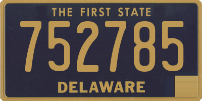 DE license plate 752785