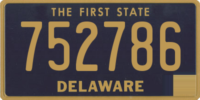 DE license plate 752786