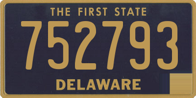 DE license plate 752793