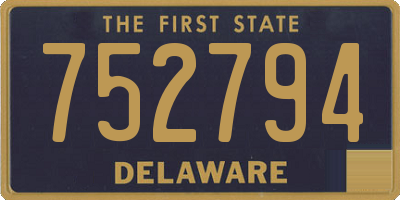 DE license plate 752794