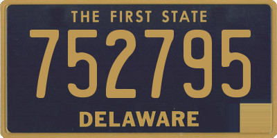 DE license plate 752795