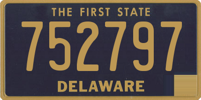 DE license plate 752797