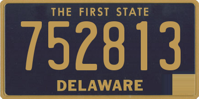 DE license plate 752813