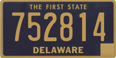 DE license plate 752814