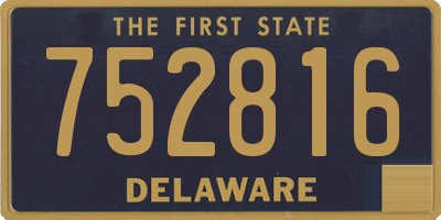 DE license plate 752816