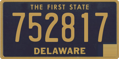 DE license plate 752817
