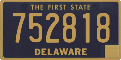 DE license plate 752818