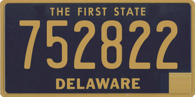 DE license plate 752822
