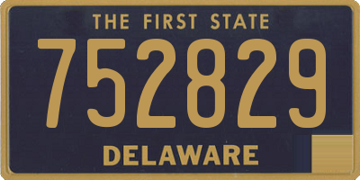 DE license plate 752829