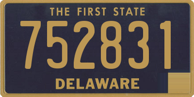DE license plate 752831