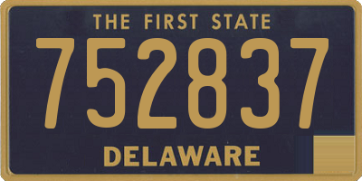 DE license plate 752837