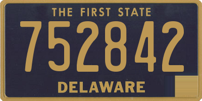 DE license plate 752842