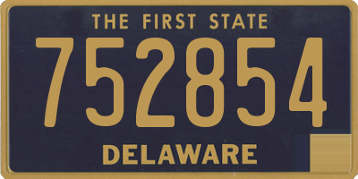 DE license plate 752854