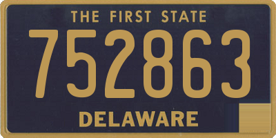 DE license plate 752863