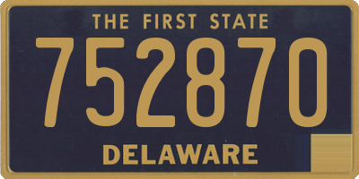 DE license plate 752870