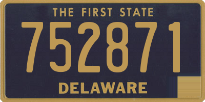 DE license plate 752871