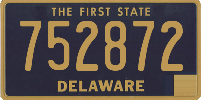 DE license plate 752872