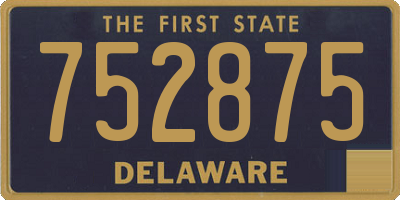 DE license plate 752875