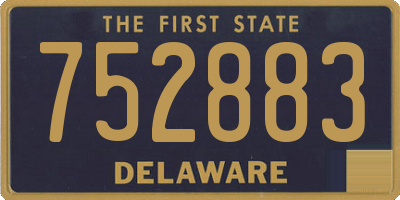 DE license plate 752883